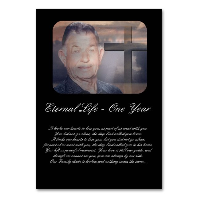 Gottesdienstorden Tischnummer (Vorderseite)