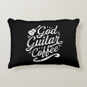 Gottesgitarre Kaffeemusik Lover Christlich Dekokissen