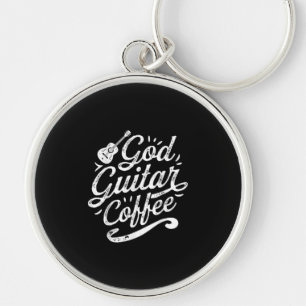 Gottesgitarre Kaffeemusik Lover Christlich Schlüsselanhänger