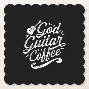 Gottesgitarre Kaffeemusik Lover Christlich Untersetzer