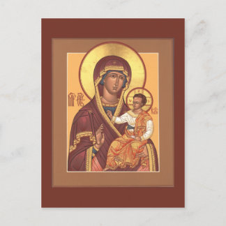 Gottesmutter der Sieben Seen Gebetskarte Postkarte