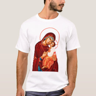 Gottesmutter, die auf die Ikone küsst T-Shirt