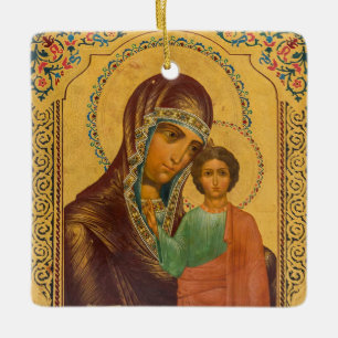Gottesmutter Kazanskaya Orthodoxe christliche Ikon Keramikornament