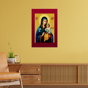 Gottesmutter neu rot poster