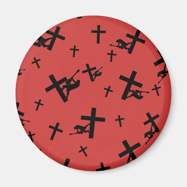 Gottesrocks - Christliches Gesteinsgetriebe Magnet (Vorne)