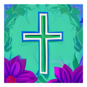 Gottesübergreifende Lieben Jesus Rette Christliche Poster