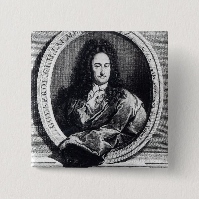 Gottfried Wilhelm Leibniz Button (Vorderseite)