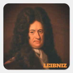 Gottfried Wilhelm Leibniz (c. 1695) Quadratischer Aufkleber