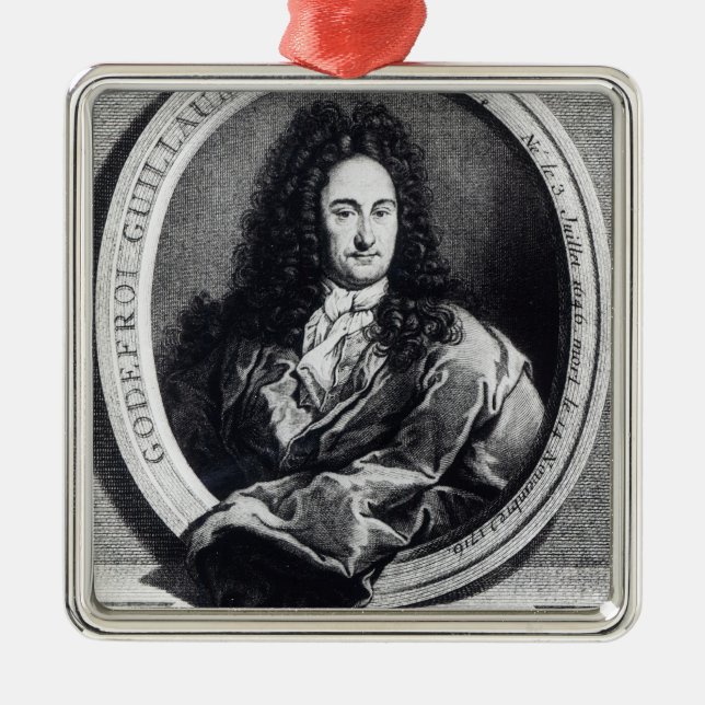 Gottfried Wilhelm Leibniz Silbernes Ornament (Vorne)