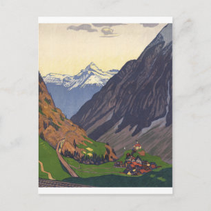 Gotthard-Pass Gebirgspass in den Alpen Postkarte