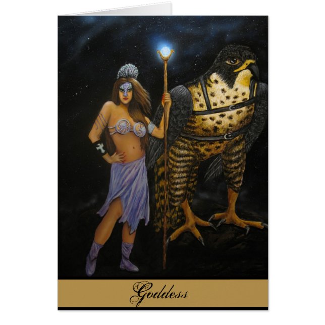 Göttin-Acrylmalerei-Karte (Vorne)