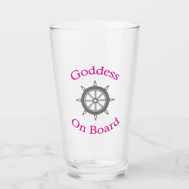 "Göttin an Bord" Glas (Vorderseite)