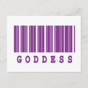 Göttin Barcode-Design Postkarte