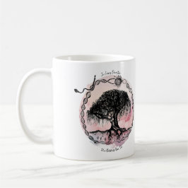 Göttin Baum in jeder Richtung auf Rosa Kaffeetasse