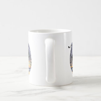 Göttin Baum in jeder Richtung auf Sonnenuntergang Kaffeetasse