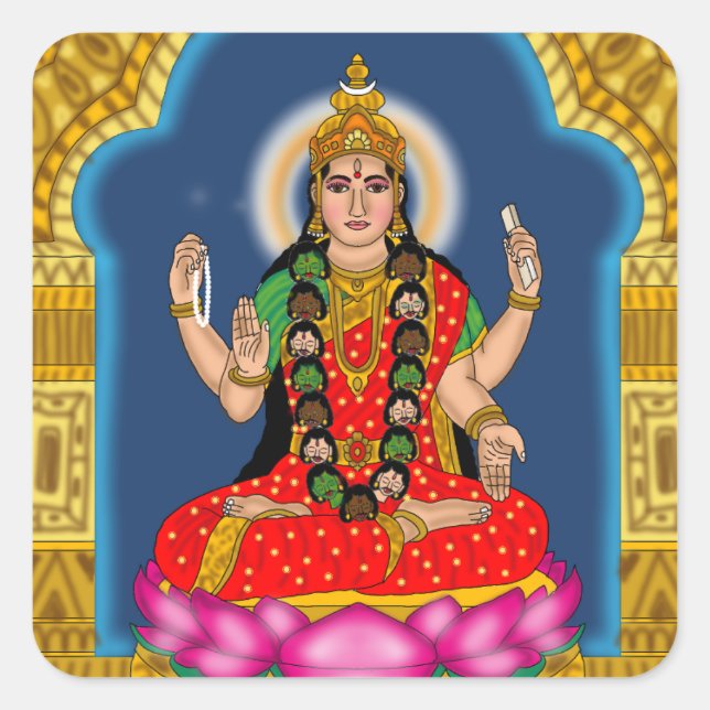 Göttin Bhairavi Aufkleber (Vorderseite)