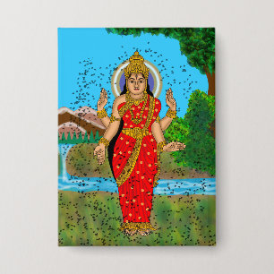 Göttin Bhramari Button