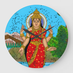 Göttin Bhramari Wanduhr