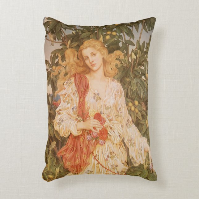 Göttin der Blüten und Blume, Flora von Morgan Dekokissen (Vorderseite(Vertikal))