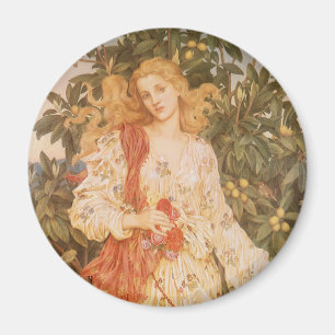 Göttin der Blüten und Blume, Flora von Morgan Magnet