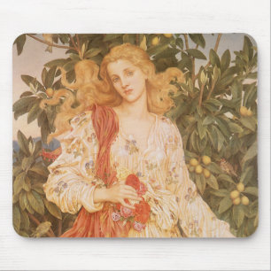 Göttin der Blüten und Blume, Flora von Morgan Mousepad