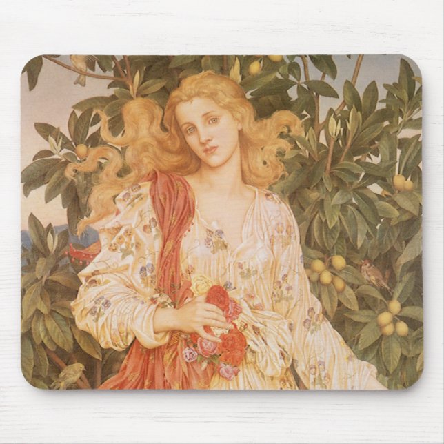 Göttin der Blüten und Blume, Flora von Morgan Mousepad (Vorne)