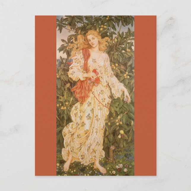 Göttin der Blüten und Blume, Flora von Morgan Postkarte (Vorderseite)