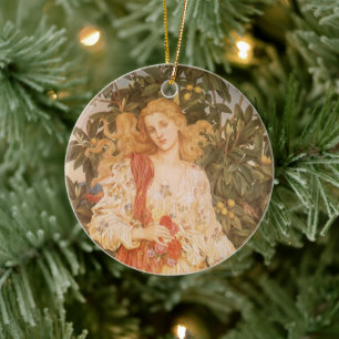 Göttin der Blüten und Blumen, Flora von Morgan Keramikornament