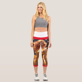 Göttin der Liebe: Portrait von Aphrodite Capri Leggings