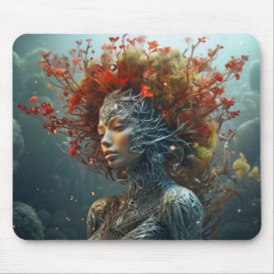 Göttin der Natur Mystische ätherische Fantasiewelt Mousepad