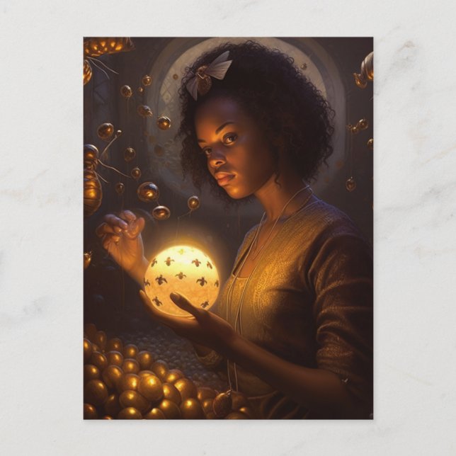 Göttin der Scifi-Insekten Postkarte (Vorderseite)