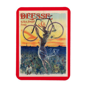 Göttin des Fahrrads, Werbung, Vintage Magnet