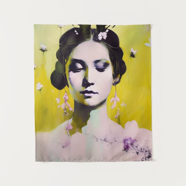Göttin des Frühlings Wandteppich (Vorderseite)