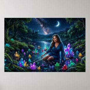 Göttin des magischen Kristallsees Poster