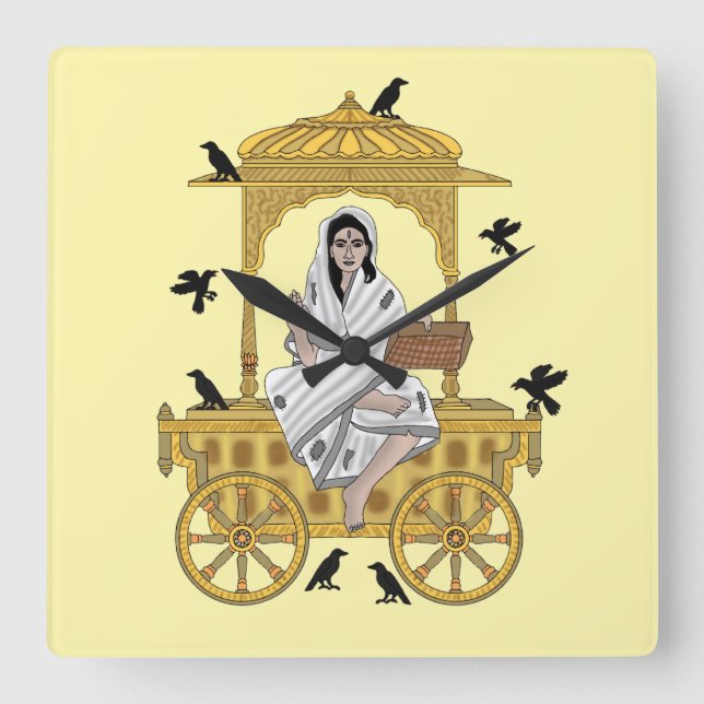 Göttin Dhumavati Wanduhr (Vorderseite)