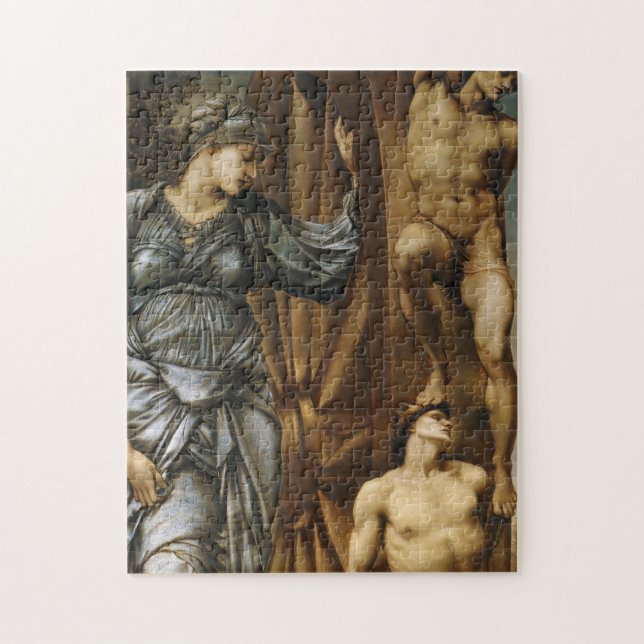 Göttin, die das Glücksrad dreht (Burne-Jones) Puzzle (Vertikal)
