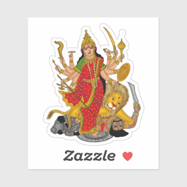 Göttin Durga Aufkleber (Blatt)