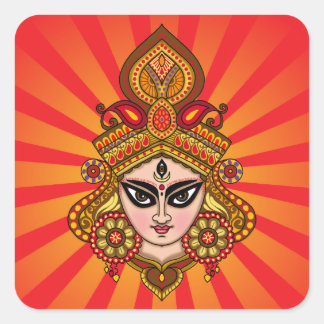 Göttin Durga Gesicht Aufkleber