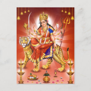 Göttin Durga (hinduistische Göttin) Postkarte