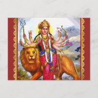 Göttin Durga mit Löwenmalerei