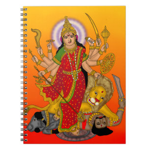 Göttin Durga Notizbuch Notizblock