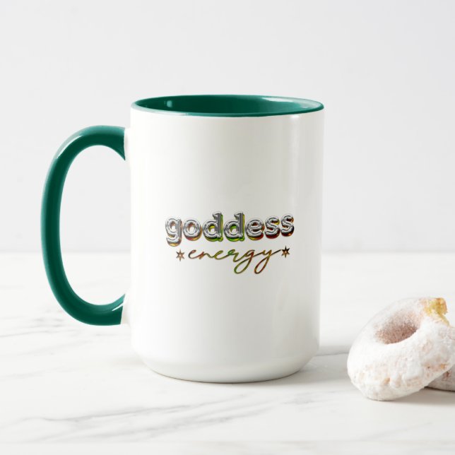 Göttin Energie (bunt) Tasse (Mit Donut)