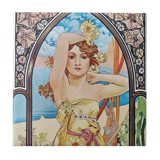 Göttin Gänseblümchen Fliese (Vorderseite)