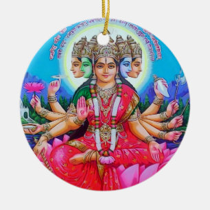 Göttin Gayatri Devi Gottheit Keramik Ornament
