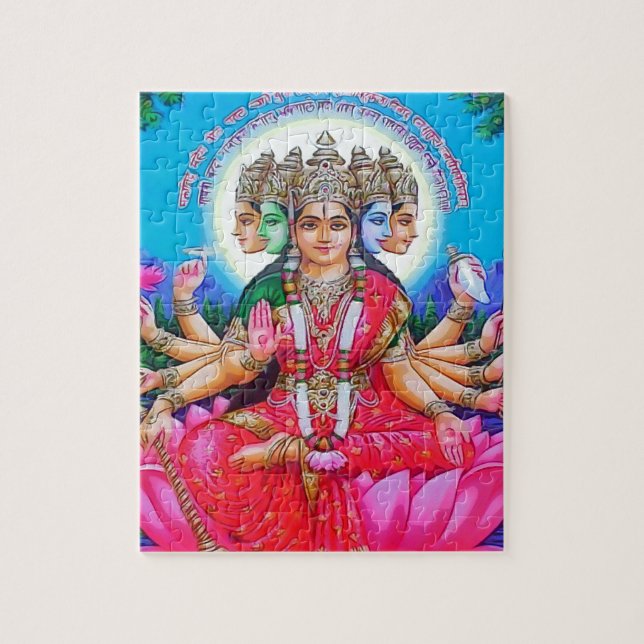 Göttin Gayatri Devi Gottheit Puzzle (Vertikal)
