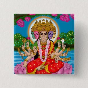 Göttin Gayatri Knopf Button