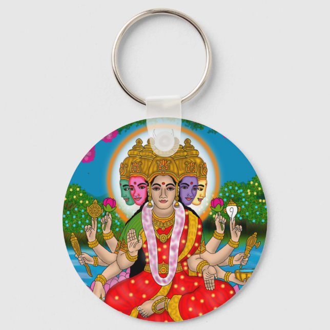 Göttin Gayatri Schlüsselanhänger (Vorderseite)