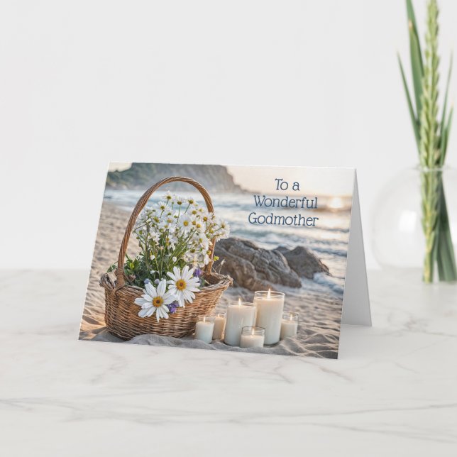 Göttin Glückliche Mutter Gottes mit Kerzen Karte (Vorderseite)