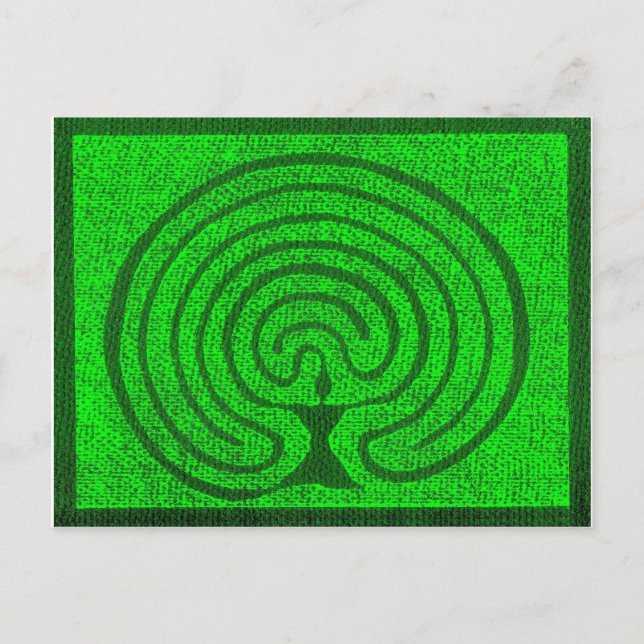 Göttin im Labyrinth 1 Postkarte (Vorderseite)