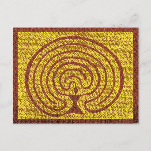 Göttin im Labyrinth 3 Postkarte (Vorderseite)
